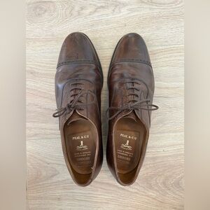 Peal & Co Brooks Brothers Men's Brown Leather Oxford Shoes Size 8.5